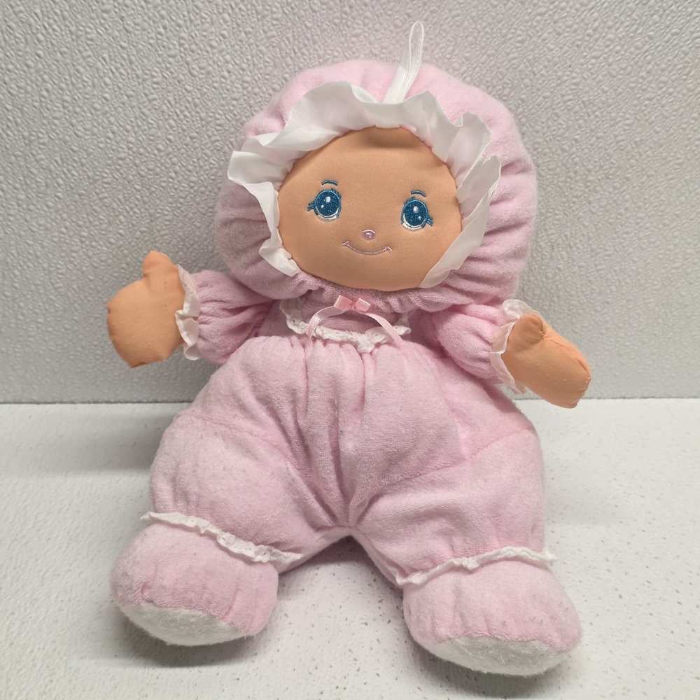 Vintage Little Darlins 1994 Terry Cloth Pink Plush Doll Well Made Toys 13"